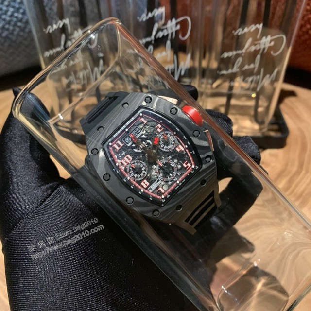 理查德米勒RICHARD MILLE RM011-FM頂級碳纖維殼套男士腕表  gjs2154